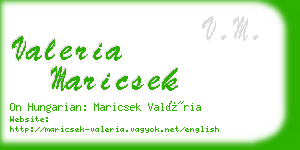 valeria maricsek business card